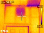 Infrared of missing wall insulation